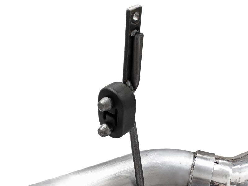 aFe Large Bore-HD 4in 409 Stainless Steel DPF-Back Exhaust w/Polished Tips 15-16 Ford Diesel Truck - Burkken Auto Parts