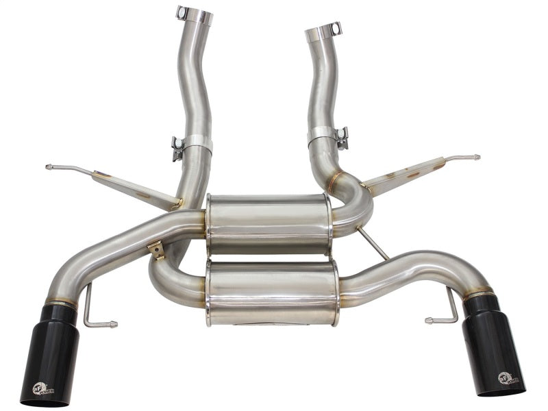 aFe MACHForce XP 2.5in Axle Back Stainless Exhaust w/ Black Tips 07-13 BMW 335i 3.0L L6 (E90/92) N55 - Burkken Auto Parts