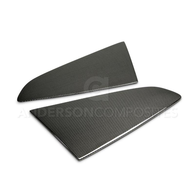 Anderson Composites 2015-2017 Ford Mustang Type -F Style Window Louvers - Flat - Burkken Auto Parts