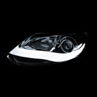 ANZO 2012-2014 Ford Focus Projector Headlights w/ Plank Style Design Black - Burkken Auto Parts