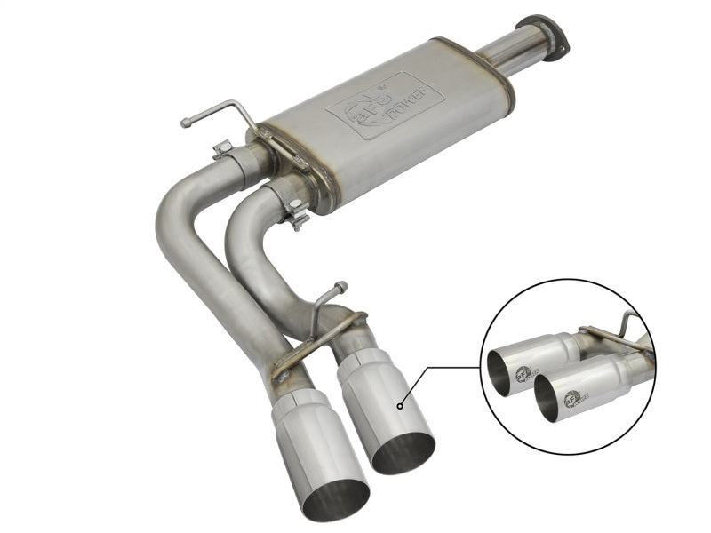 aFe Rebel Exhausts Cat-Back SS w/Polished Tip 16 Toyota Tacoma V6-3.5L - Burkken Auto Parts