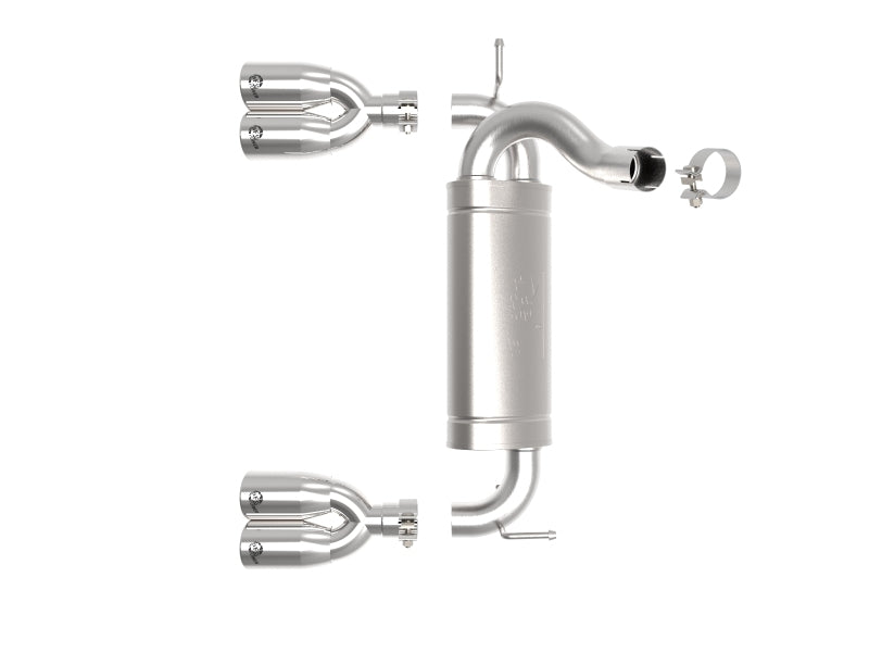 aFe Rebel Series 2.5in 409 SS Axle-Back Exhaust Polished 07-18 Jeep Wrangler (JK) V6-3.6L/3.8L - Burkken Auto Parts