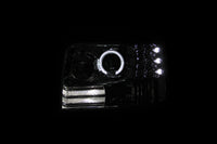 ANZO 1992-1996 Ford F-150 Projector Headlights w/ Halo Chrome w/ Side Markers and Parking Lights - Burkken Auto Parts