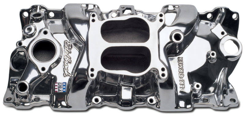 Edelbrock Performer Manifold Polished - Burkken Auto Parts
