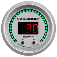 Autometer 52.4mm Silver Switchable 0-1600 PSI/0-110 BAR Vacuum/Boost Ultra-Lite Elite Digital Gauge - Burkken Auto Parts