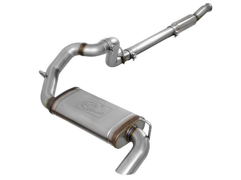 aFe MACHForce XP 18-20 Jeep Wrangler (JL) L4-2.0L (t) 3in 409 SS Cat-Back Hi-Tuck Exhaust - Burkken Auto Parts