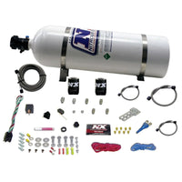 Nitrous Express All GM EFI Single Nozzle Nitrous Kit (35-150HP) w/15lb Bottle - Burkken Auto Parts