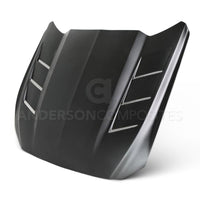 Anderson Composites 15-16 Ford Mustang (Excl. GT350/GT350R) Fiberglass Heat Extractor Hood - Burkken Auto Parts