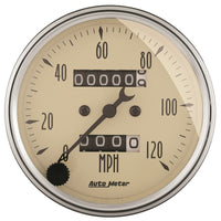 AutoMeter Gauge Kit 5 Pc. 3-1/8in. & 2-1/16in. Mech. Speedometer Antique Beige - Burkken Auto Parts