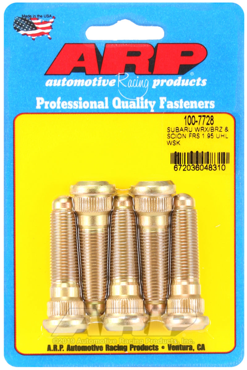ARP Subaru WRX/BRZ & Scion FRS 1.95 UHL 12mm x 1.25 Wheel Stud Kit (5 Pack) - Burkken Auto Parts
