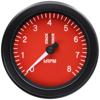 Autometer Stack Sport 88mm 0-8K RPM Tachometer - Red - Burkken Auto Parts