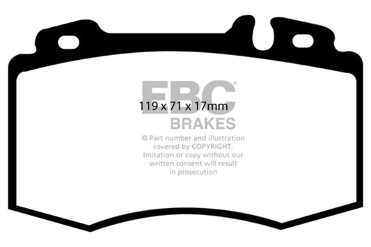 EBC 04 Mercedes-Benz C230 (W203) 2.5 Sport Sedan Greenstuff Front Brake Pads - Burkken Auto Parts