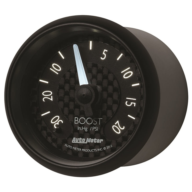 Autometer GT Series 52mm Mechanicl 30 In Hg/20 psi Vacuum/Boost Gauge - Burkken Auto Parts