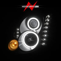 ANZO 2003-2007 Infiniti G35 Projector Headlights w/ Halo Black (CCFL) (HID Compatible) - Burkken Auto Parts