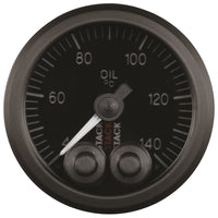 Autometer Stack 52mm 40-140 Deg C 1/8in NPTF Male Pro-Control Oil Temp Gauge - Black - Burkken Auto Parts