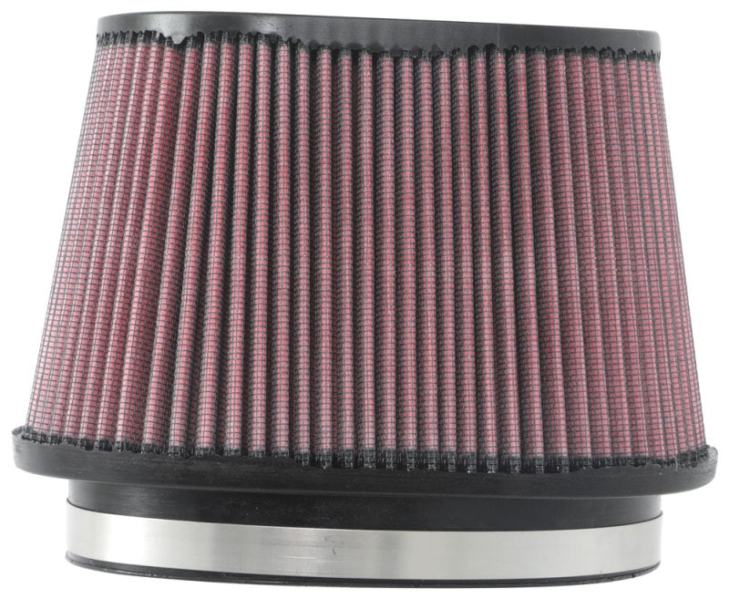 K&N Universal Rubber Filter 6.25in x 4in Oval FLG / 7.375in x 5.5in Base / 6.25in x 4in Top / 5in H - Burkken Auto Parts