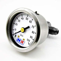 Nitrous Express Fuel Pressure Gauge (0-100 PSI w/Manifold) - Burkken Auto Parts