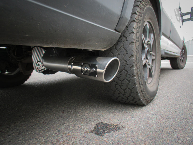 aFe Vulcan Series 3 1/2in 304 SS Cat-Back 13-19 Ford Transit V6 3.5 Twin Turbo w/ Polished Tip - Burkken Auto Parts