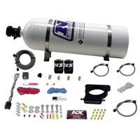 Nitrous Express GM LS 78mm 3-Bolt Nitrous Plate Kit (50-350HP) w/15lb Bottle - Burkken Auto Parts