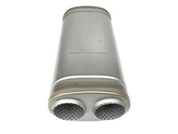 aFe MACH Force-Xp 409 SS Muffler 3in Dual Inlet/Dual Outlet 5in H x 8in W x 18in L - Oval Body - Burkken Auto Parts