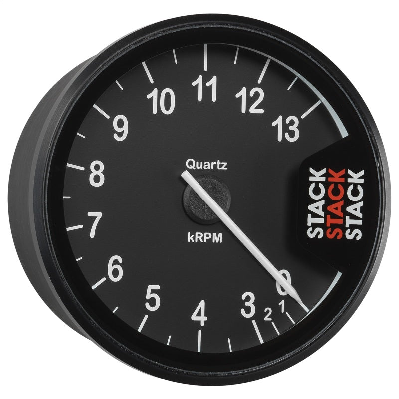Autometer Stack Clubman Tachometer 80mm 0-3-13K RPM - Black - Burkken Auto Parts