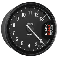 Autometer Stack Clubman Tachometer 80mm 0-3-13K RPM - Black - Burkken Auto Parts