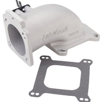 Edelbrock Low Profile Intake Elbow 90mm Throttle Body to Square-Bore Flange As-Cast Finish - Burkken Auto Parts