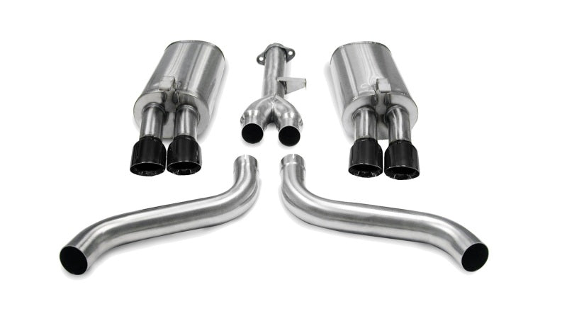 Corsa 1986-1991 Chevrolet Corvette C4 5.7L V8 L98 Black Sport Cat-Back Exhaust - Burkken Auto Parts