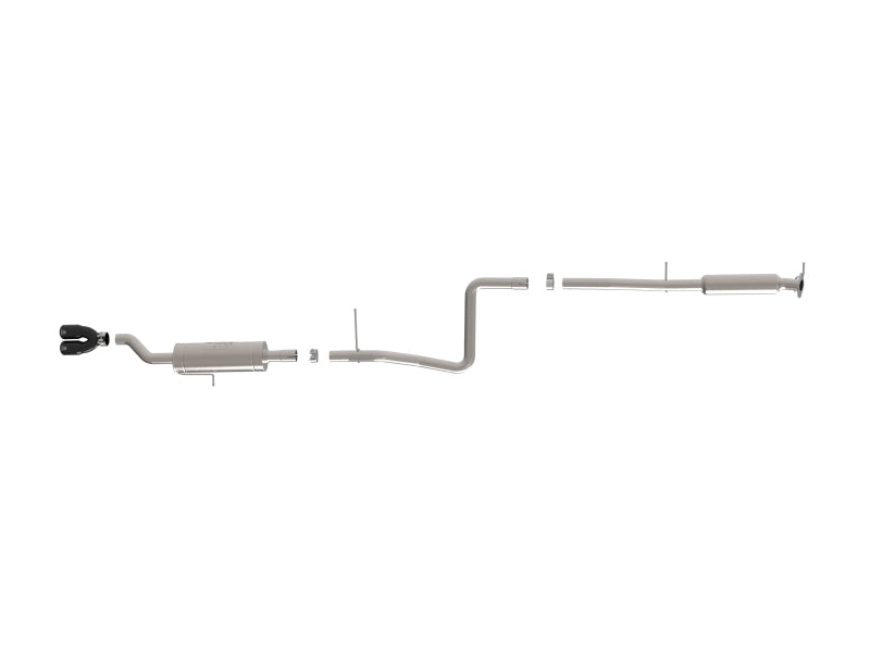 aFe Takeda Series 2 1/2in 304 SS Cat-Back 14-19 Ford Fiesta L4-1.6L w/Black Tip - Burkken Auto Parts