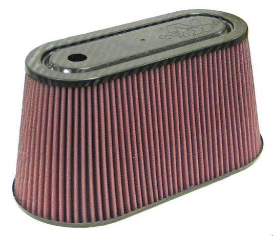 K&N Universal Air Filter with Carbon Fiber Top & Base-6in Base O/S W x 3.938in Top O/S W x 6in H - Burkken Auto Parts