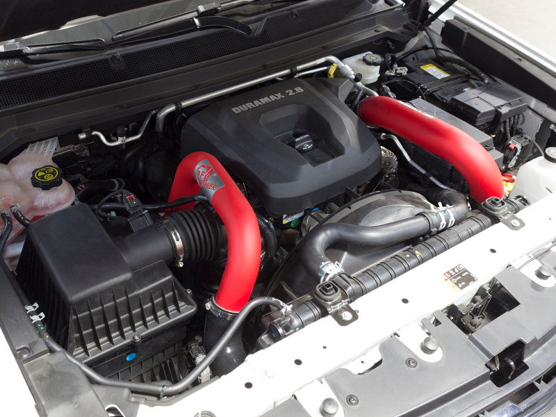 aFe BladeRunner 2.5in Red IC Tube Hot Side w/ Coupling & Clamp Kit 2016 GM Colorado/Canyon 2.8L - Burkken Auto Parts