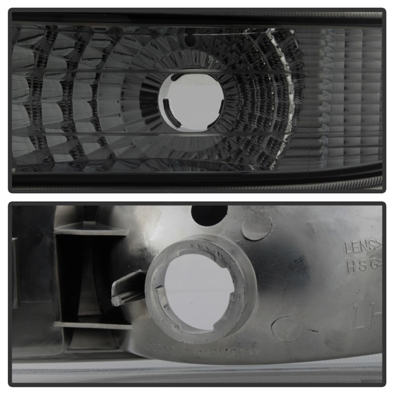 xTune Chevy Silverado 99-02 Amber Reflector Bumper Lights Smoke CBL-JH-CS99-AM-SM - Burkken Auto Parts