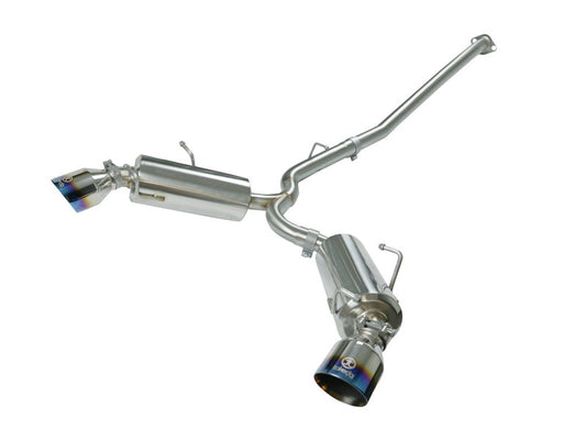 aFe Takeda Exhaust Axle-Back 13-15 Scion FRS / Subaru BRZ 304SS Blue Flame Dual Tips Exhaust - Burkken Auto Parts