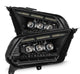 AlphaRex 10-12 Ford Mustang NOVA-Series LED Proj. Headlights Alpha-Blk w/Activ Lght & Seq.Sig SB DBL - Burkken Auto Parts