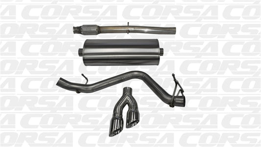 Corsa 14-19 GMC Sierra/Chevy Silv 1500 Crew Cab/Short Bed 5.3L V8 Polished Sport Single Side CB Exh - Burkken Auto Parts