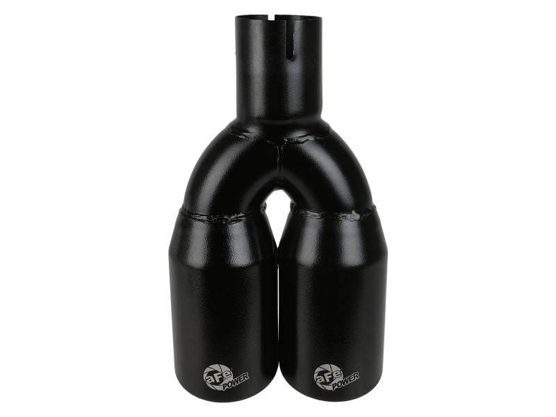 MACH Force-Xp 409 Stainless Steel Clamp-on Exhaust Tip 2.5in Inlet 3.5in Outlet - Black - Burkken Auto Parts
