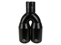 MACH Force-Xp 409 Stainless Steel Clamp-on Exhaust Tip 2.5in Inlet 3.5in Outlet - Black - Burkken Auto Parts
