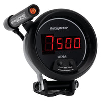 Autometer Quick-Lite Digital 10K RPM Pedestal Mount 3 3/4in Tachometer Black Dial w/ Red LED - Burkken Auto Parts