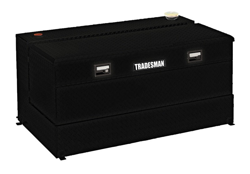 Tradesman Aluminum L-Shape Liquid Storage Tank Combo (48in. / 80 Gallon Capacity) - Black - Burkken Auto Parts