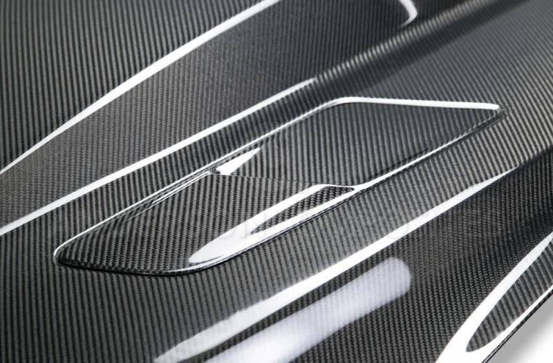 Anderson Composites 15-17 Ford Mustang (Excl. GT350/GT350R) Double Sided Carbon Fiber Cowl Hood - Burkken Auto Parts