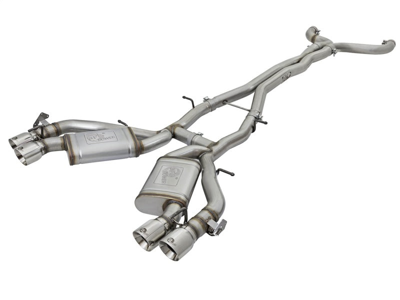 aFe MACHForce XP 3in 304 Stainless Steel Cat-Back Exhaust 16-17 Chevy Camaro SS V8-6.2L - Burkken Auto Parts