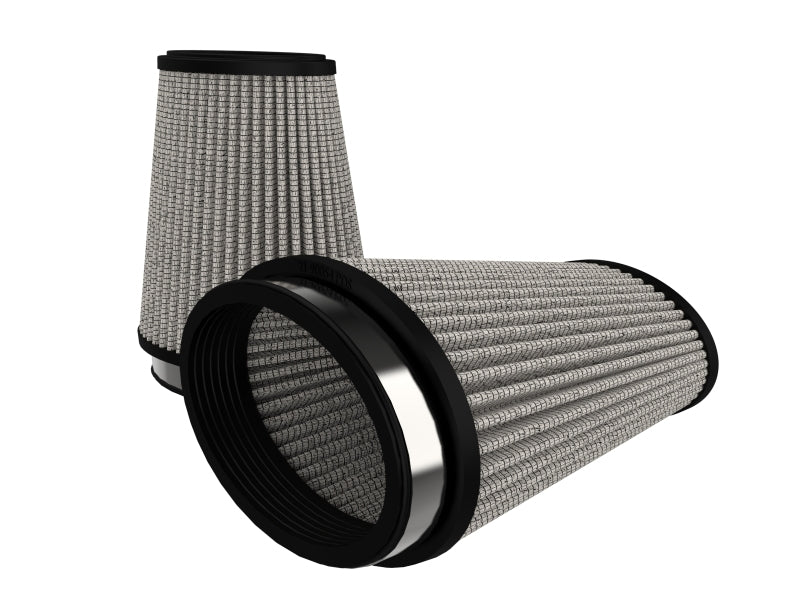 aFe Magnum (3x4-3/4)in Flange ID x (4x5-3/4)in Base x (2-1/2x4-1/4) FLOW Pro DRY S Air Filter (Pair) - Burkken Auto Parts