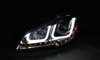 ANZO 2010-2014 Subaru Outback Projector Headlights w/ U-Bar Black - Burkken Auto Parts