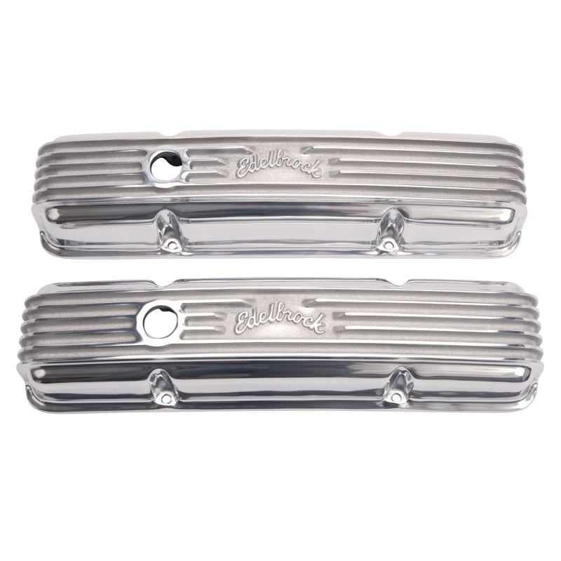 Edelbrock Valve Cover Classic Series Chevrolet 1959-1986 262-400 CI V8 Polshed - Burkken Auto Parts