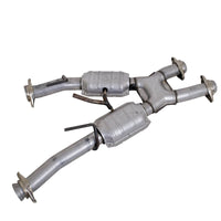 BBK 79-93 Mustang 5.0 Short Mid X Pipe w Catalytic Converters 2-1/2 For Automatic Long Tube Headers - Burkken Auto Parts