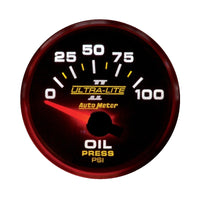 Autometer Ultra-Lite II 52mm 0-100 PSI Electrical Oil Pressure Gauge - Burkken Auto Parts