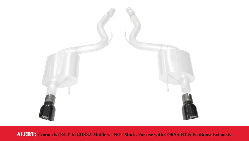 Corsa 2015-2025 Ford Mustang GT 3.0in Inlet / 4.5in Outlet Black PVD Tip Kit (For Corsa ExhaustOnly) - Burkken Auto Parts