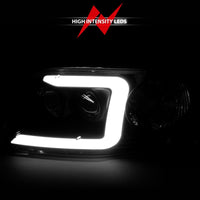 ANZO 1997-2003 Ford F-150 Projector Headlights w/ Light Bar Chrome Housing - Burkken Auto Parts