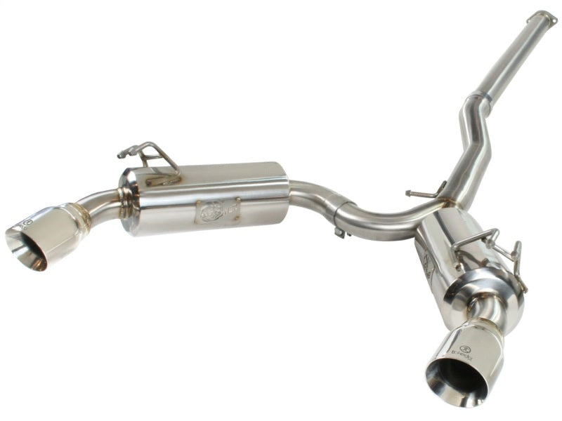 aFe Takeda Exhaust 304SS Dual Cat-Back w/ Polished Tips 08-13 Mitsubishi Lancer Evo X L4 2.0L Turbo - Burkken Auto Parts