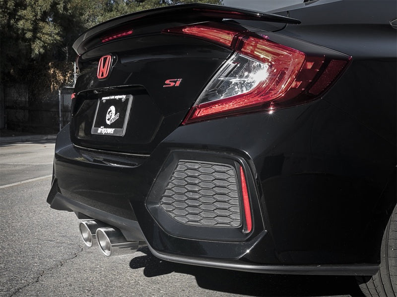 aFe Takeda 3in 304 SS Cat-Back Exhaust System w/ Polished Tips 2017 Honda Civic Si I4 1.5L (t) - Burkken Auto Parts